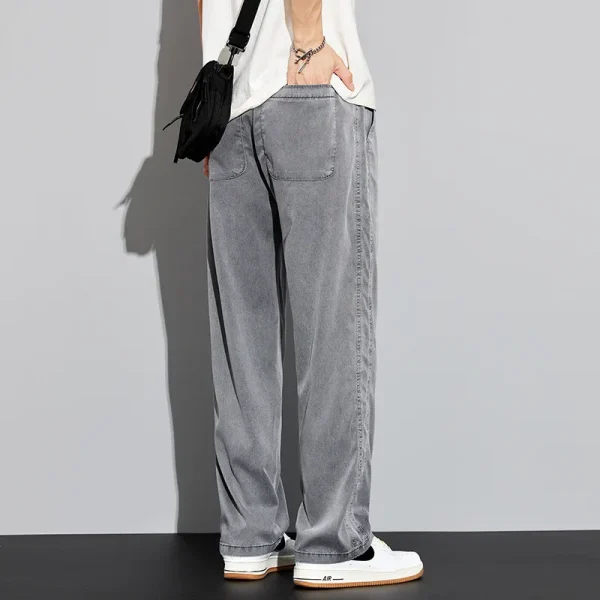 Jeans for Men Clothing Price  Elastic Waist Men Jeans Pants Summer Casual Men's Jeans - Image 4