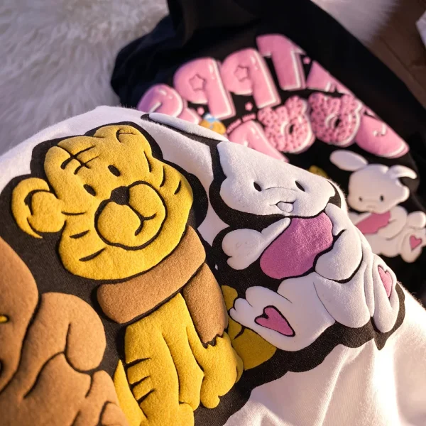 3D Cartoon T-shirt 3D Puff Foam Printing T Shirts 100% Cotton Polyester T-shirt Leisure Cute Designer Men's T-shirts - Image 6
