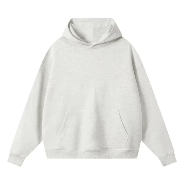 Drop Shoulder Hoodie for Mens Blank Plain HeavyweightHoodies Streetwear Wash Patch Embroidery Distressed Hoodies - Image 3