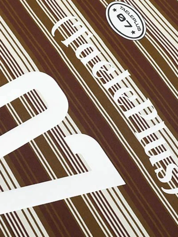 Letter Badge Number Print Striped Long Sleeve T-Shirt - Image 5