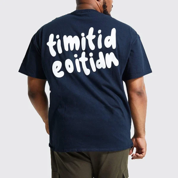 New Fashion Quality Fitness Sport Wear Men's Tshirt Puff Printing Cotton Oversize Crew Neck T Shirt