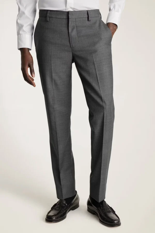 Elegant Men's Suit Pant Wool Gray Italian Style Slim and Comfortable High Quality Dress Pant for Men Suit - Image 3