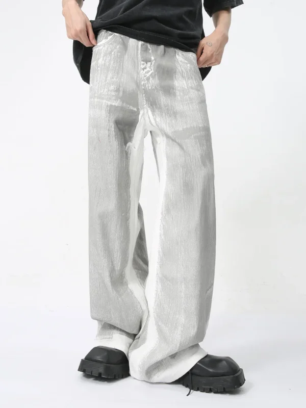 Authentic Men's Classic 2-pocket Loose Cotton Jeans Retro Fashion Trend Comfortable for Wearing Men's Clothing Jeans - Image 3