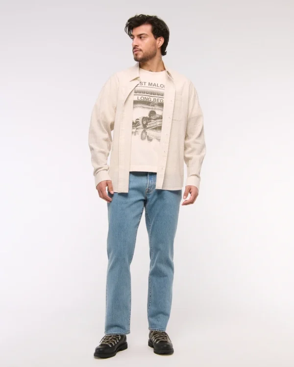 Apparel Jeans Men Bule Vintage Athletic Loose Jeans Casual Cozy Fashion Streetwear Jeans for Men - Image 4