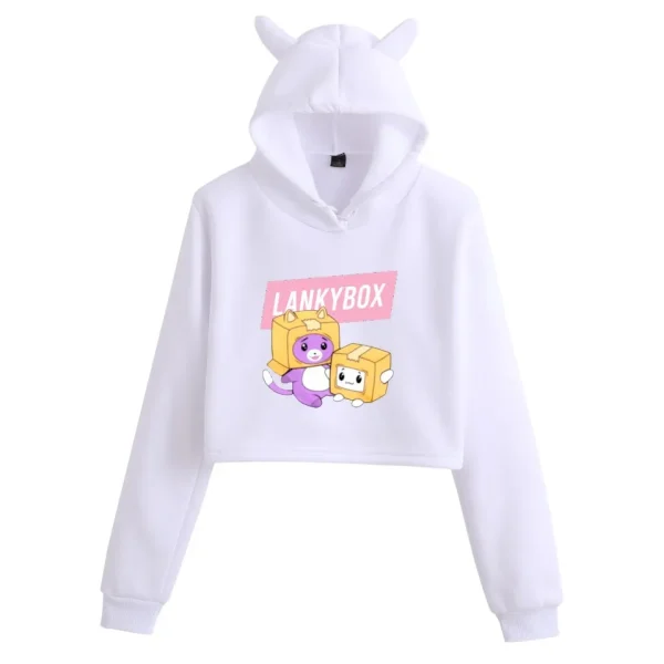 300GSM Gleece Hoodies Hoodies Puff Print Personalized Cute Print Cropped Top Unisex Hoodies Sweatshirt - Image 6