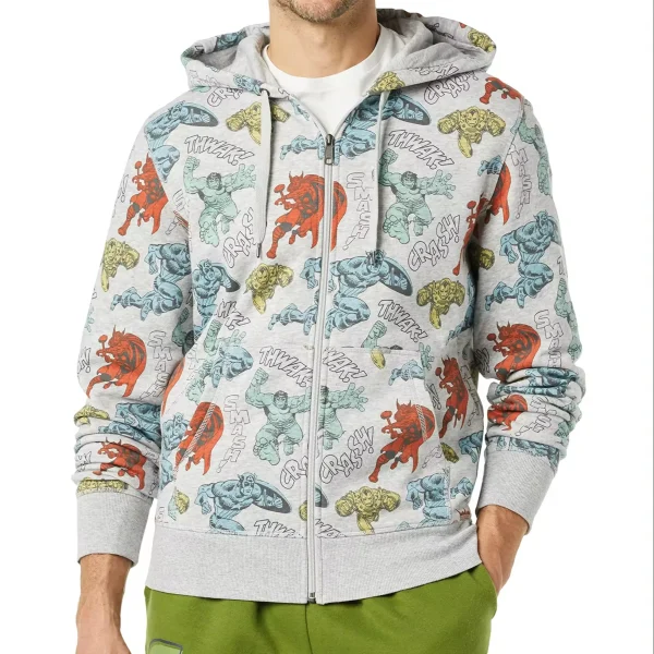 500gsm Clothing Men Blank Zip up Sweatshirt Cotton Bubble Print Zipper Boxy Hoodie With