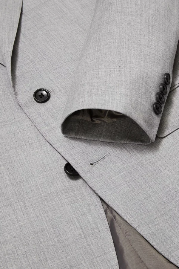 Silver Gray blazer Men Suit 97% Wool  Elegant Stylish Crisp Fashion High Quality Single Button Suit for Men - Image 6