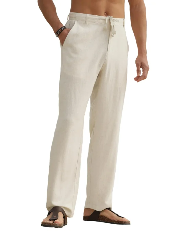 Men's Pants Casual Beach Summer Vacation Dress Pants Loose Fit - Image 2