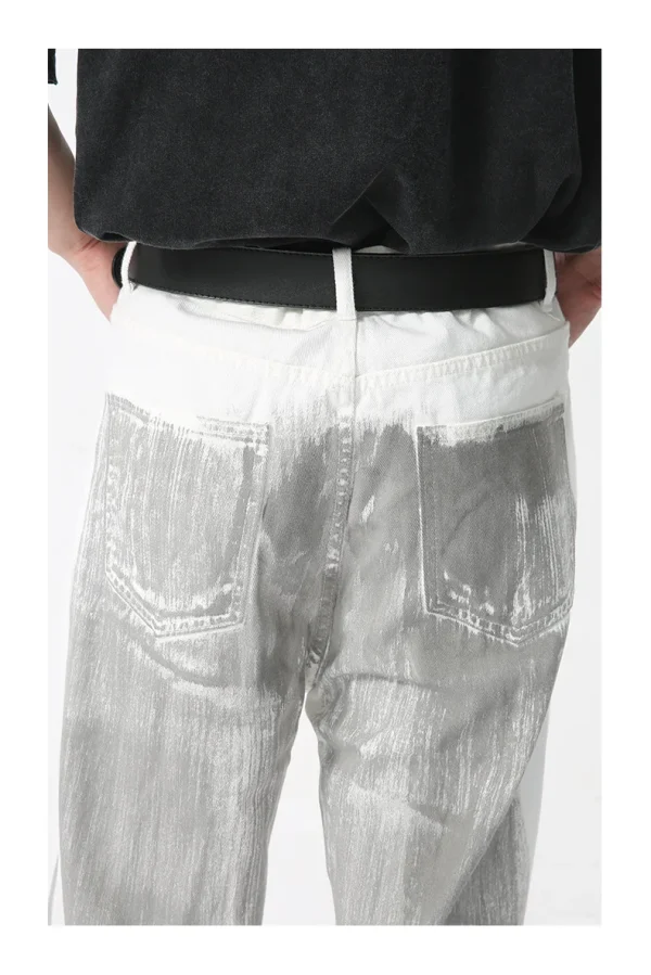 Authentic Men's Classic 2-pocket Loose Cotton Jeans Retro Fashion Trend Comfortable for Wearing Men's Clothing Jeans - Image 5