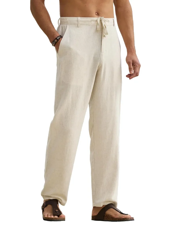 Men's Pants Casual Beach Summer Vacation Dress Pants Loose Fit - Image 4