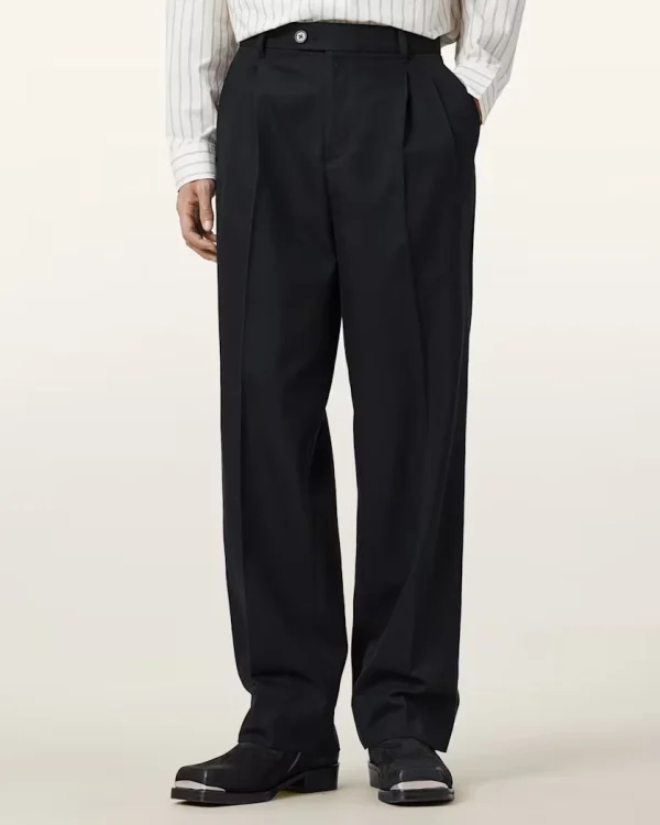 Apparel Men's Sweatpants Black Straight Legs 100% Cotton Fabric Color Casual Fashion Pants for Men