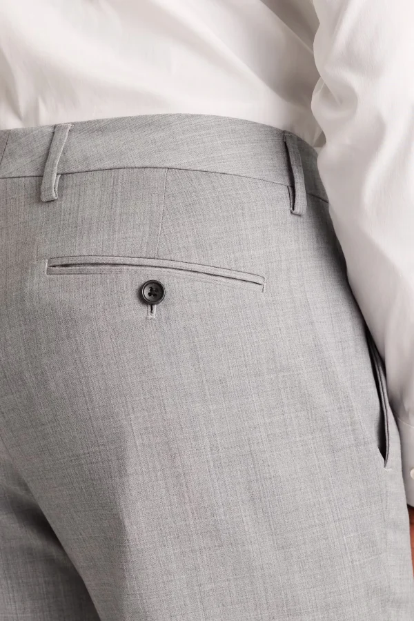 Elegant Men's Suit Pant Wool Gray Italian Style Slim and Comfortable High Quality Dress Pant for Men Suit - Image 6