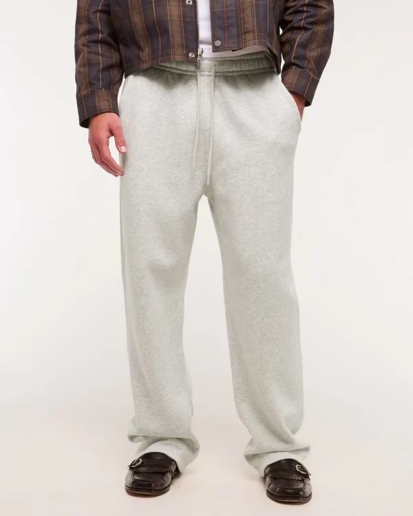 Apparel Sweatpants 100% Cotton Baggy Sweatpants White Elastic Cozy Sporty Casual Men Sweatpants