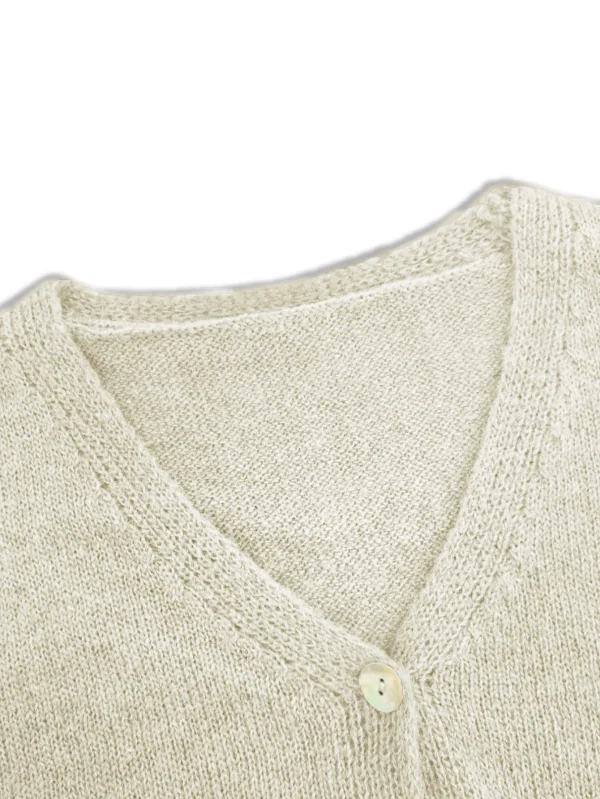 Women's Plain Button Front Sweater Cardigan, Casual V Neck Knit Cardigan for Daily Wear, Ladies Knitwear for All Seasons - Image 6